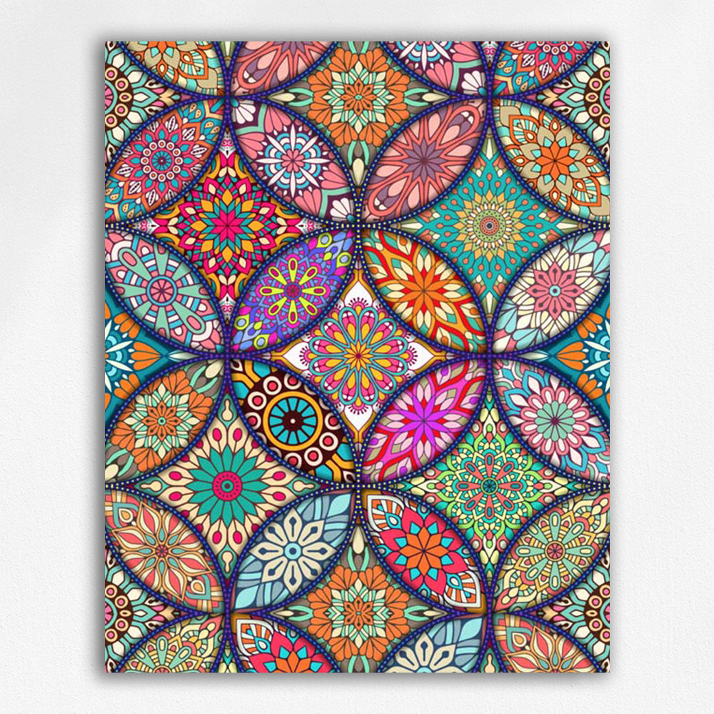 Boho Mandala Malen nach Zahlen