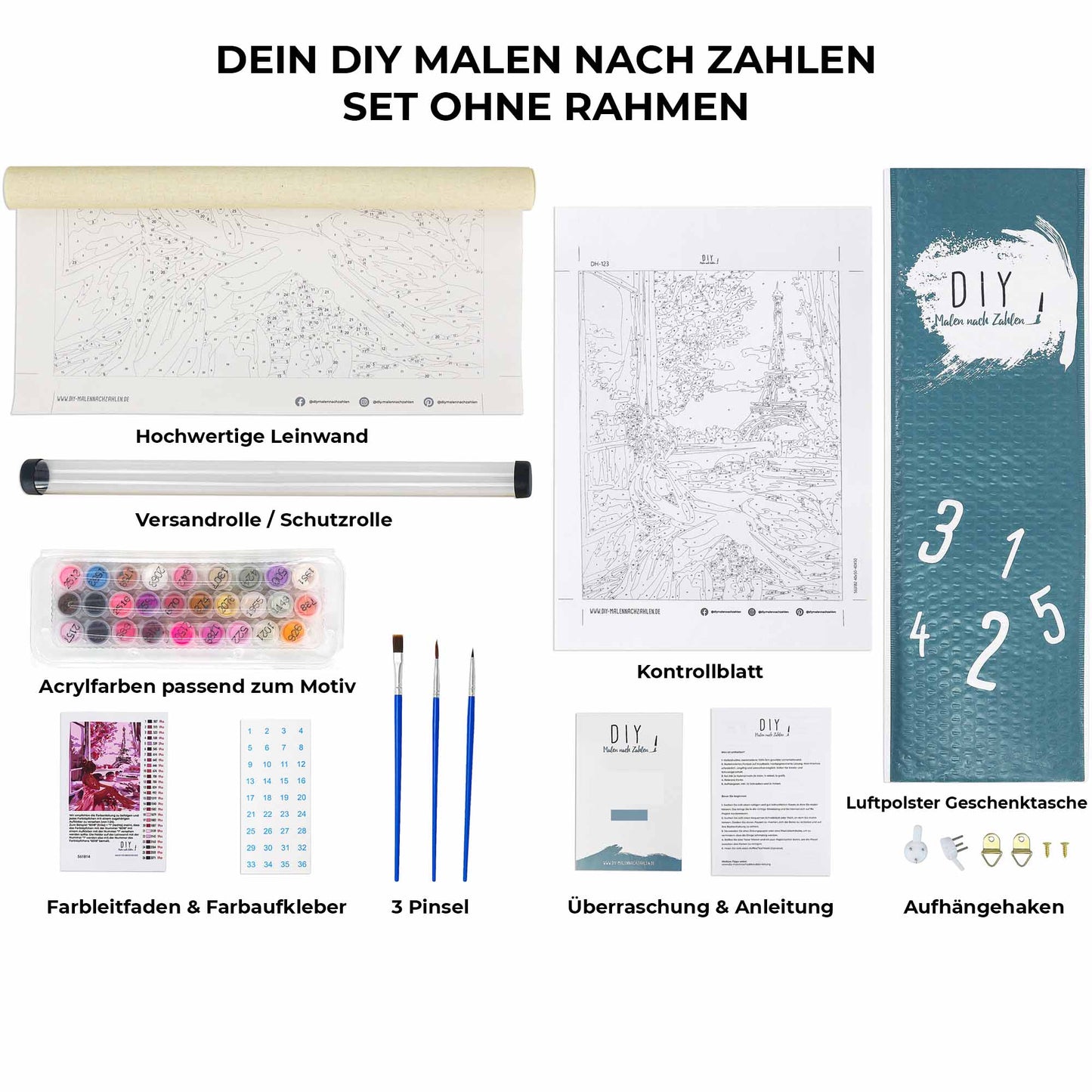 Malen nach Zahlen - Bunte Landschaft