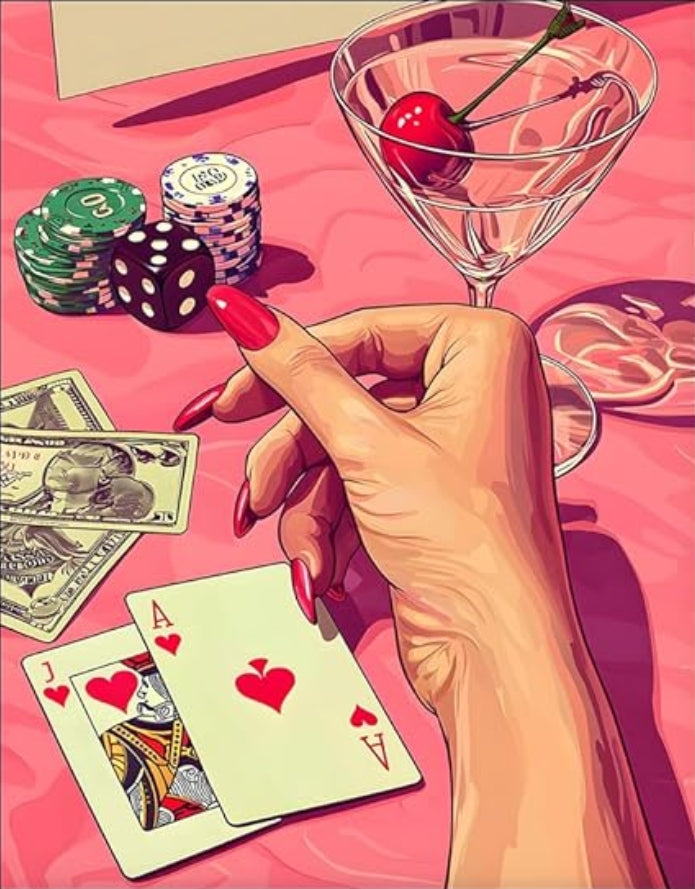 Pink Poker - Malen nach Zahlen 51