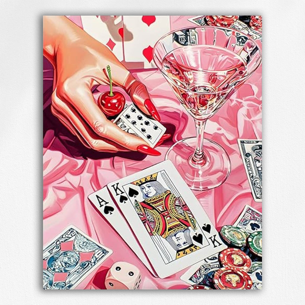 Pink Poker -Malen nach Zahlen 47